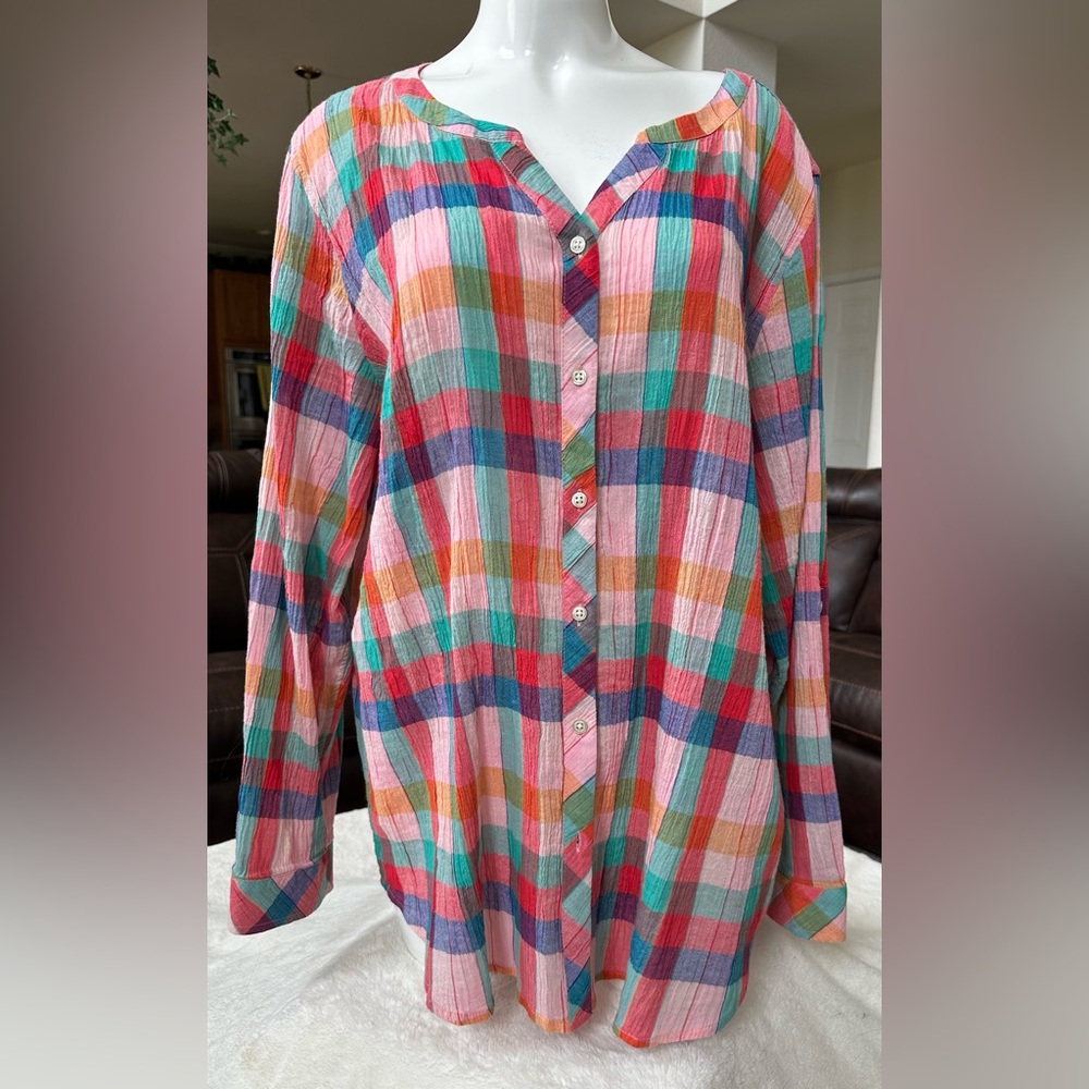 Talbots Blouse Long sleeve button up